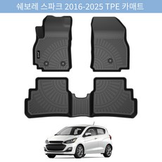 Jenofa 사계절 미끄럼 방지 방수 카매트, 쉐보레 스파크 2016~, 블랙