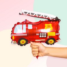 [예쁨주의지호] 중대형 자동차풍선 / 비행기풍선 / 덤프트럭 / 경찰차풍선/ 스쿨버스 / 소방차 / 신호등 교통, CA_중형풍선_ 소방차