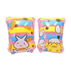 【WEKO】7x12吋兔子小雞游泳手臂圈(手臂圈 浮力圈 臂圈 浮圈 游泳學習圈), 粉色, 1個