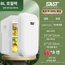 백신 냉장고 약품 실험실 저장고 병원 보관함 약국 인슐린 화장품 업소용 휴대용, 8L 강화 코어 차량 브라이트문화이트, 기본 색상