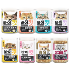 CAT 喵洽普 貓咪凍乾零食 鮭魚、鱈魚、甜蝦、蝶魚、雞胸肉、牛肝、馬肉, 1個, 新鮮鱈魚, 60g, 鱈