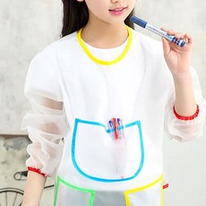 투명 긴소매 방수 앞치마 아동 어린 가운 유아용 미술 유치원 조리복 이