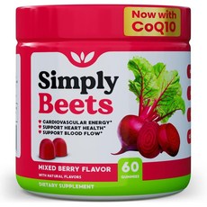 심플리 네이쳐스 프로미스 심플리 비트 하트 구미 체리맛 Simply Nature's Promise Simply Beets Gummies, 60정, 1개
