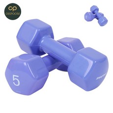 [픽홀] 아령 홈트아령 덤벨운동 육각덤벨 5kg x 2개 세트 블루베리