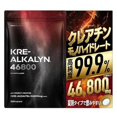 KRE-ALKALYN 46 800 크레알칼린 특허 성분 고순도 크레아틴 고효율·고흡수 정제 360 알 하루 1.56g 분 국내 GMP 인증 공장 제조, 1개, 1g