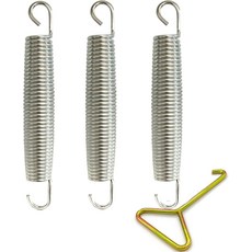아비팝 3PCS 트램펄린 스프링 7인치 헤비 듀티 교체 후크 3.2MM 와이어 직경 스테인리스 부품 슬라이버
