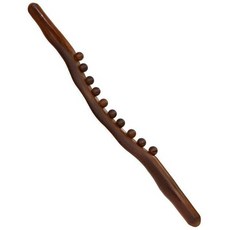 원목 구슬 지압봉 마사지봉 림프순환 셀프 마사지기 경추 안마기 58cm, 1개, 상세페이지 참조