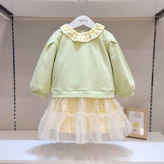 [아가방} 강남점* 60%할인 프릴 카라와 샤스커트로 러블리한 느낌에 봄 원피스