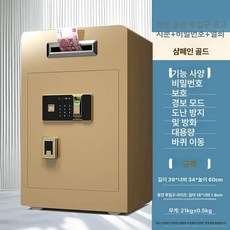가정용 미니 전자식 금고 작은 소형 방지 지문인식 도난, 60cm 샴페인 골드 고급 1800 10년
