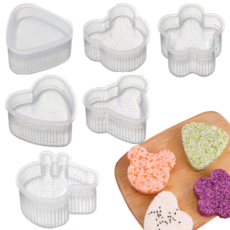 잔디반디 주먹밥만들기 미니 주먹밥틀 6종세트 삼각주먹밥틀 도시락꾸미기, 1세트