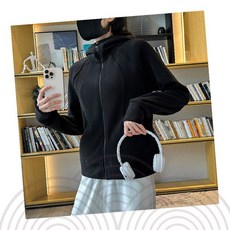 여성 후드 집업 폴라플리스 절개라인 캐주얼 스웨트셔츠 기모 아우터