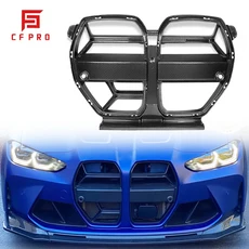 CSL 스타일 카본 파이버 리얼 그릴 프론트 범퍼 BMW M3 G80 M4 G82 호환