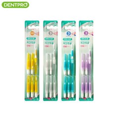 덴트프로 투컴 치간칫솔 6P 4종 택1 구강청결 치솔 입냄새 가글 치간칫솔 어금니치실 치약 교정용치실rul-376, 6개