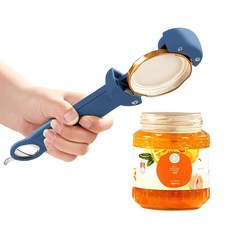 RUNHome 다용도 오프너 주방 캔뚜껑 따개 참치캔 잼병 말통, 1개, 블루