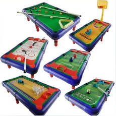 【Shark家具】多功能桌球雙人籃球玩具親子互動桌上手足球移動式臺球桌6閤一, 1個, 6合1多功能桌球檯