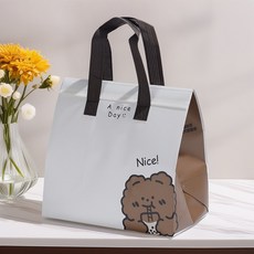 비비드하우스 일회용 은박 보온 보냉백, 곰돌이, 20개