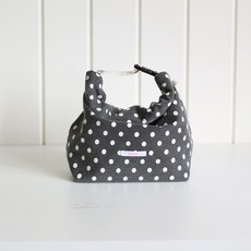[keike케이크] 코지 런치백, 블랙도트, 1개 블랙도트, 1개