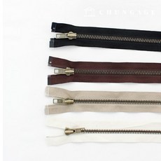 천가게 점퍼지퍼 엔틱쇠 4컬러 70cm, 1)블랙, 1개