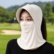 델루르 UPF50+ 풀커버 자외선차단 쿨 페이스커버, 1개, 블랙