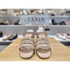 <미셸 by 탠디> 탠디 여성 데일리 뮬 슬리퍼 슬링백 블로퍼 큐빅 슬리퍼 혼용가능 샌들 가볍고 편한 5센치 양가죽 고무창_123073_베이지_탠디 데일리 슬리퍼 샌들