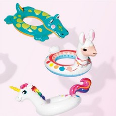 Rising INTEX 兒童造型泳圈 游泳圈 可愛造型 兒童浮圈 寶寶泳圈 充氣泳圈, 1個, 鱷魚