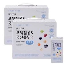 자연채움 오색칠콩 국산콩두유 고칼슘 190ml, 40개