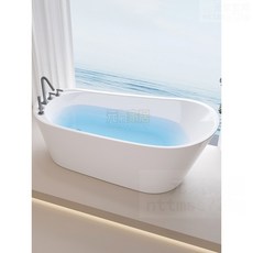 成人浴缸亞剋力小戶型家用民宿網紅一體獨立式酒店歐式貴妃浴盆浴缸 浴盆 泡澡池 深泡浴缸 大浴缸 成人浴缸, 1個, 浴缸（空缸）,1.3米