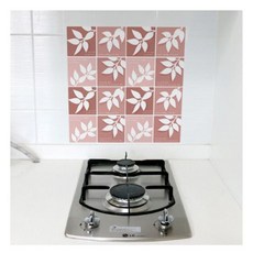 스티커 그래픽타일(4매) 나뭇잎 CSGT-02