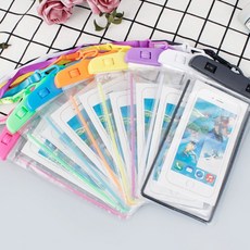 휴대폰 방수 팩 야광 케이스 스마트폰 터치 배달 물놀이 워터밤 가방 핸드폰, 블루 야광 방수팩, 1개