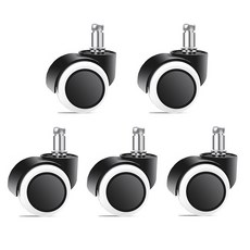 우레탄 저소음 의자바퀴 캐스터 간편 교체 5p세트, 5개, 혼합색상