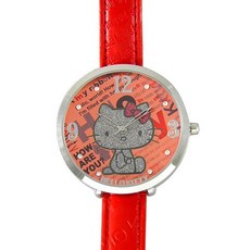 Hello Kitty 進口淑女精品手錶-前衛時尚(紅)-HKFR849-02B