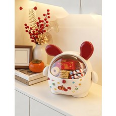 데스크테리어 미니서랍형 책상정리함 캐릭터 보관함, 2. 재물가득 크림화이트