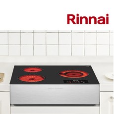 린나이 전국설치(비용별도) 3구 매립형 빌트인/프리스탠딩 하이라이트 전기렌지 쿡탑 레인지 전기레인지, 프리스탠딩, 33A_15cm