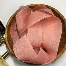 리보너 샤벳리본 하늘하늘한 린넨느낌 가볍고 부드러운 리본 1롤 45m, 40mm, 화이트