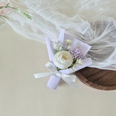 납골당꽃 초미니꽃다발 조화꽃다발(큐방 테이프포함), 퍼플, 1개