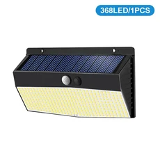 야외 전구 태양광 조명 234LED 보안 정원 모션 센서 3가지 모드 방수 분할 홍수 벽 차고