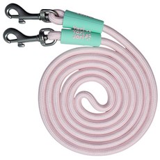 쿨펫츠 다같이가자 추가리드줄 트윈 리드줄 다견 산책줄 1.5m, 핑크, 1개
