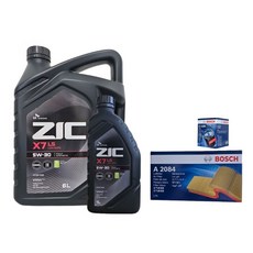포터2 (22년이전)디젤 엔진오일세트 지크 X7 LS 5W30 O1188-A2084, 7L, 5W-30, 1세트