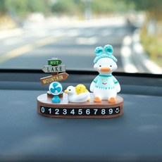 오리 자동차 전화번호판 핸드폰번호 장 슈퍼카 알림판 움직이는 여성용 차량용품 레드, 스트레이트 그린 오리 도로 표지 호두나무 번호표