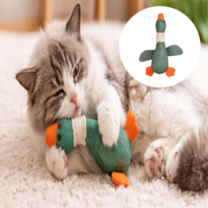 여운당 고양이 강아지 심리안정 애착인형, 1개, 그린