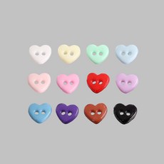 큐티 미니단추-6mm하트(10개) [B3520], 스카이, 1개