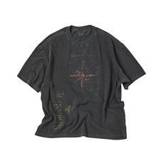 TRAVEL 세인트 피그먼트 반팔티 블랙 차콜