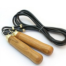 대일스포츠 길이조절 나무 줄넘기, 블랙, 2개