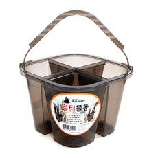 아트메이트 멀티 물통 4칸 흑투명 수채화물통