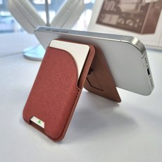 남녀공용 포켓 가죽 심플 거치대카드지갑 자석무료증정