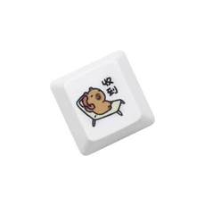 Capybara Meme 키캡 염료 서브 베드 MX 스템 게임용 기계식 화이트 슈이 툰 OEM 프로필, 07 Capybara Type Q x1