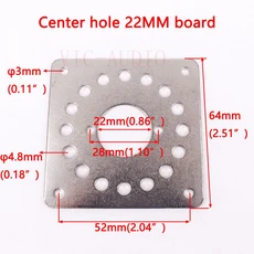 진공관 충격 방지 철판 튜브 소켓 장착 플레이트 6CA7 6550 6SN7 2A3 300B KT88 EL34 하이파이 오디오 튜브, 1개, 기타, 01 22mm Plate