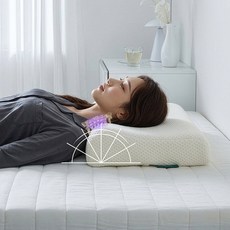 [쿠팡단독런칭] 천연 라텍스 경추 베개 오가닉커버, 1개, 크림아이보리