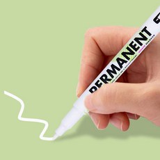 화이트 마커펜 1.0mm 유성 페인트 마카 펜, 1개, 단일상품0