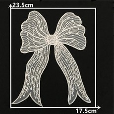 페르시 자수 스팽글 레이스 활 장식 의류 모자 봉제, 1개